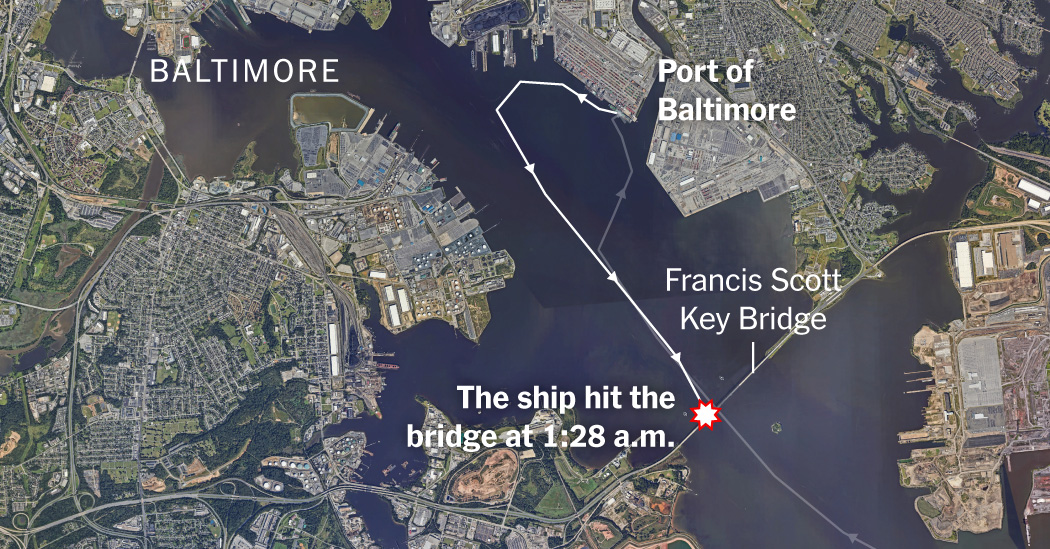 How the Key Bridge Collapsed in Baltimore: Maps and Photos