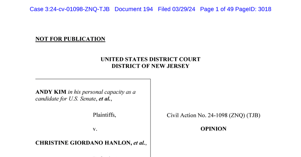 Read Judge Quraishi’s Ruling – The New York Times