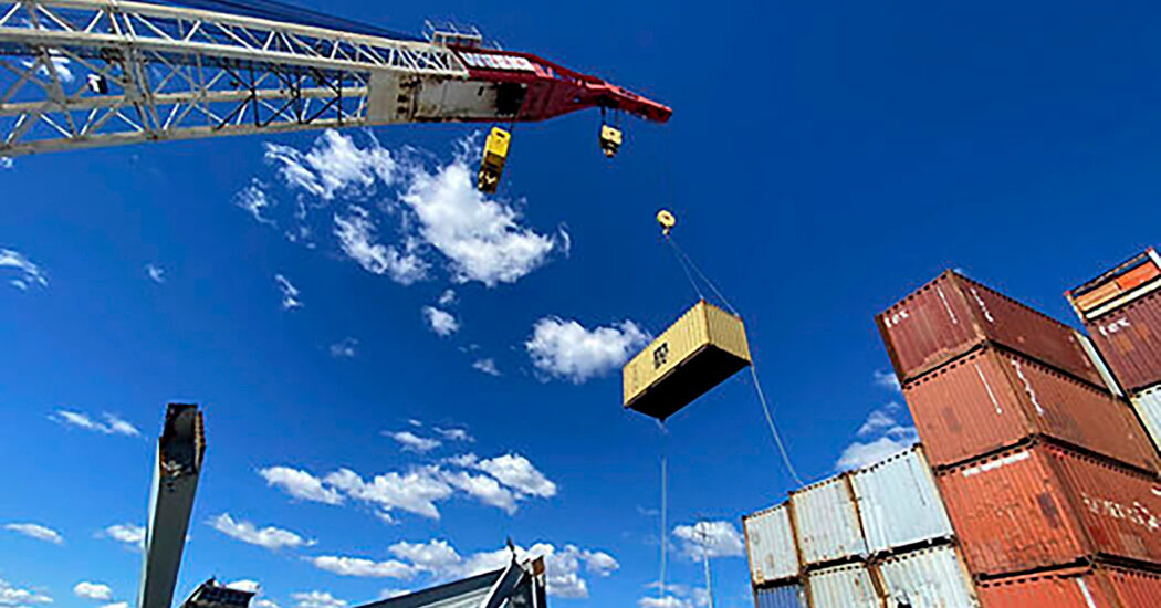 Containers Are Being Removed From Ship That Hit Baltimore’s Key Bridge