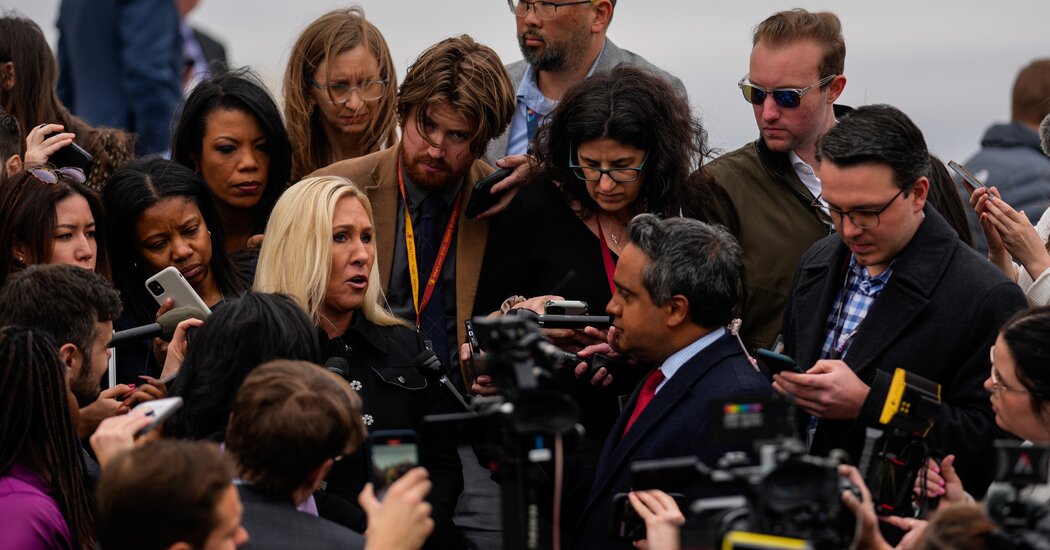 Greene Escalates Threat Against Johnson, Making the Case for His Ouster