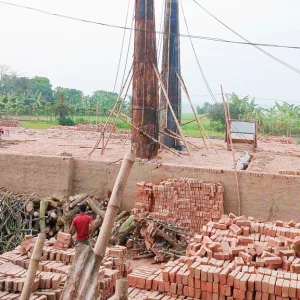Illegal brick kiln encroached on teacher's land in Magura