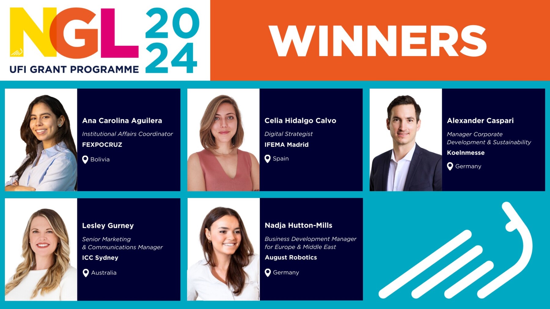 UFI announces winners of 2024 Next Generation Leadership grant programme