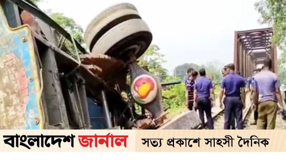 2 killed in Feni sand truck hit by train