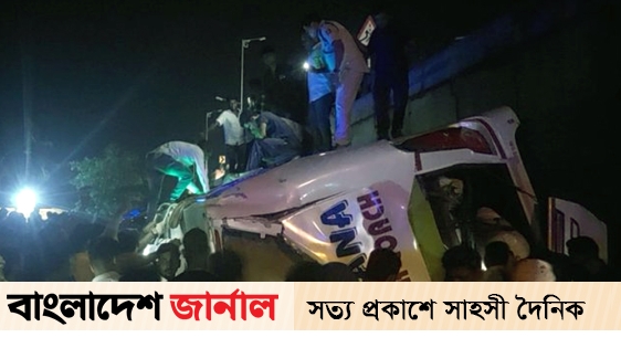 5 killed, 40 injured as passenger bus falls from flyover