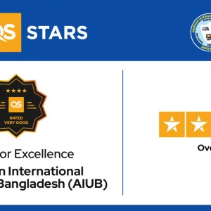 AIUB has achieved 'QS 4-Star'