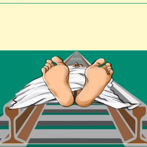 An old man died after being hit by a train in Bogra