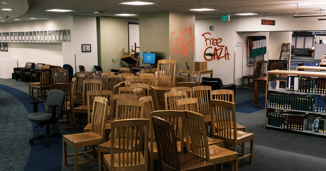 In a Portland Library, Activists Fortify for a Standoff