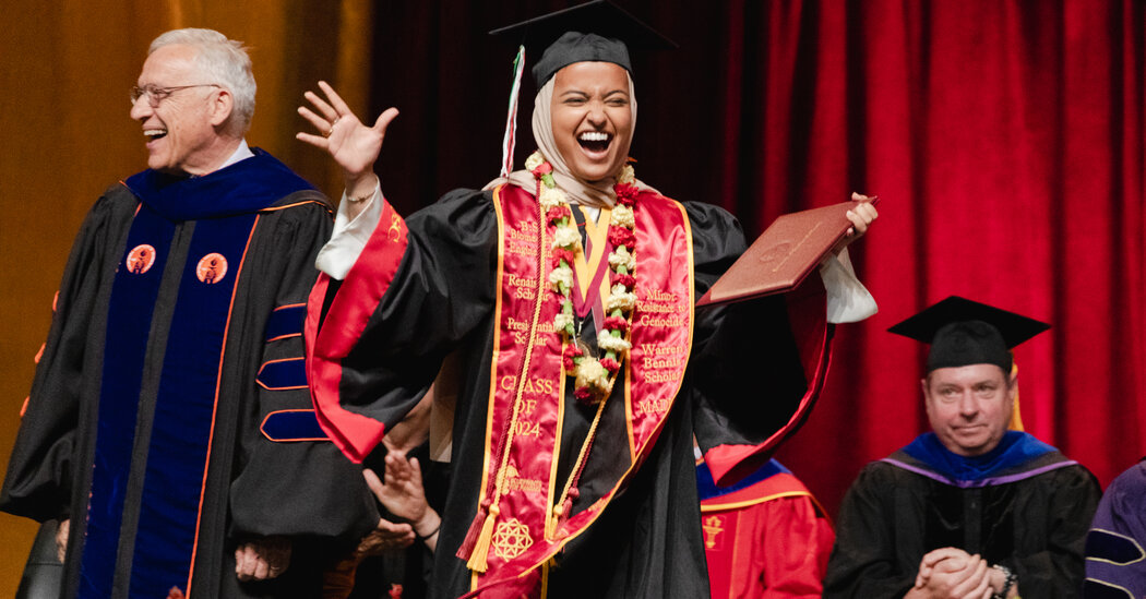 USC Valedictorian Graduates Without a Speech, but With Cheers