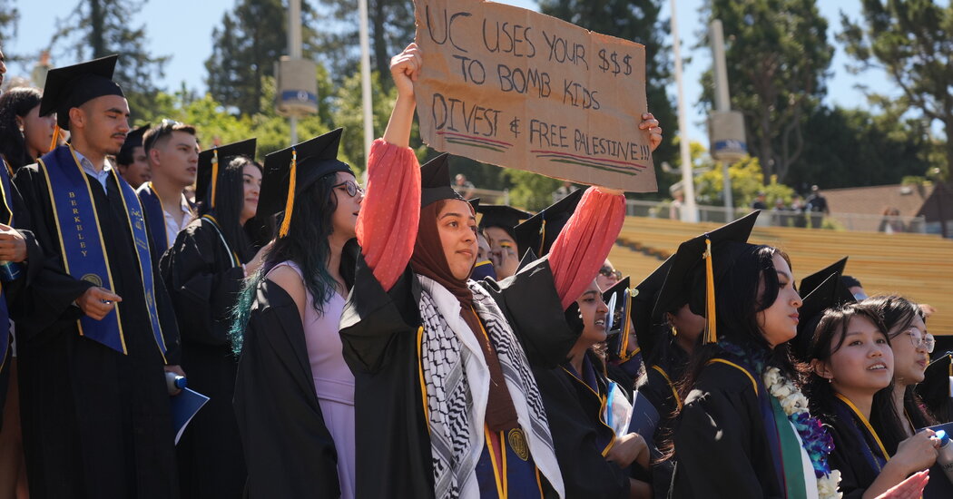On a Day of Graduations, Berkeley’s Protests Stand Out
