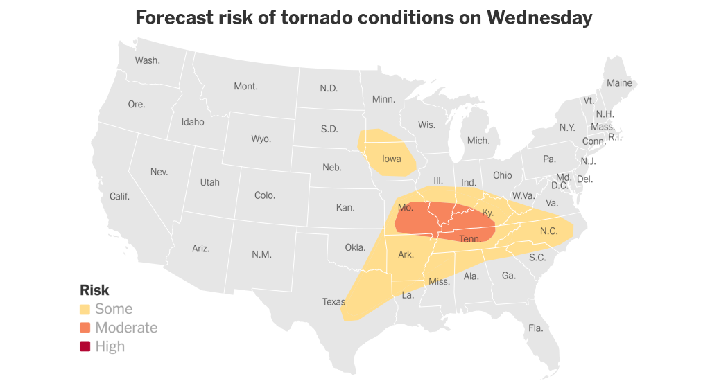 More Storms and Tornadoes Expected to Threaten Eastern U.S.