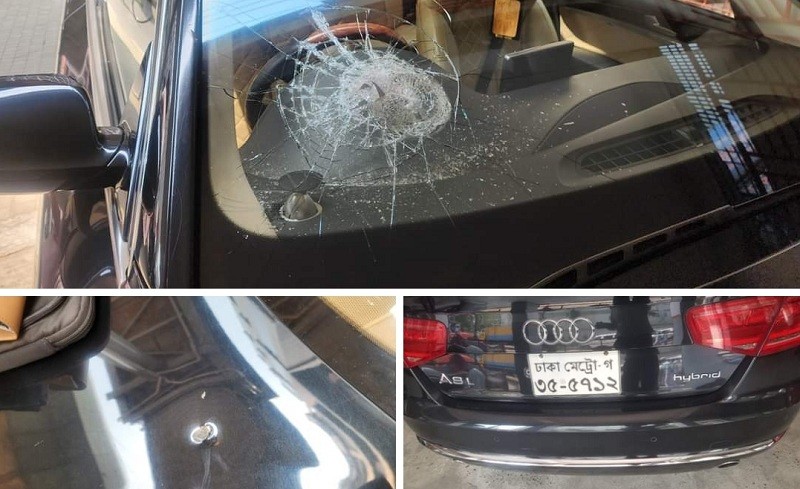 Golam Mawla Roni's car attack by miscreants in the DU area!