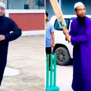 Ahmadullah-Taheri playing cricket behind the viral video, forgetting the conflict