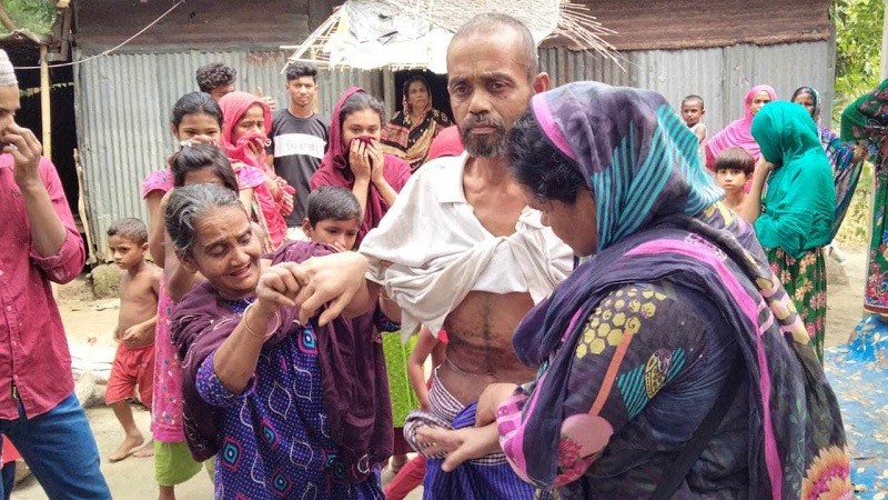 Salim was rescued from Milton Samaddar Ashram, with cuts on his stomach