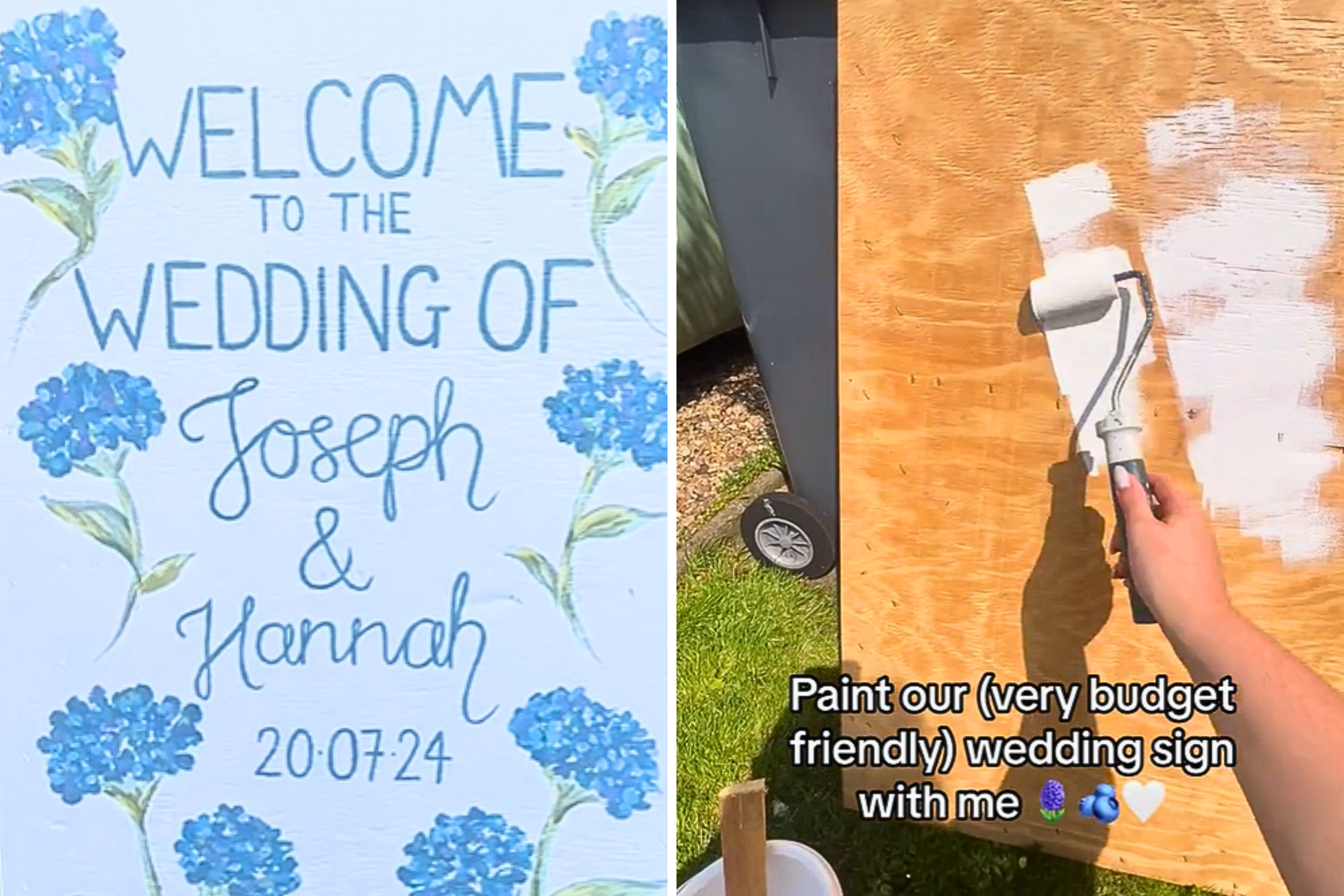 Bride Turns Shipping Container Lid Into Amazing Wedding Decor for Under $3