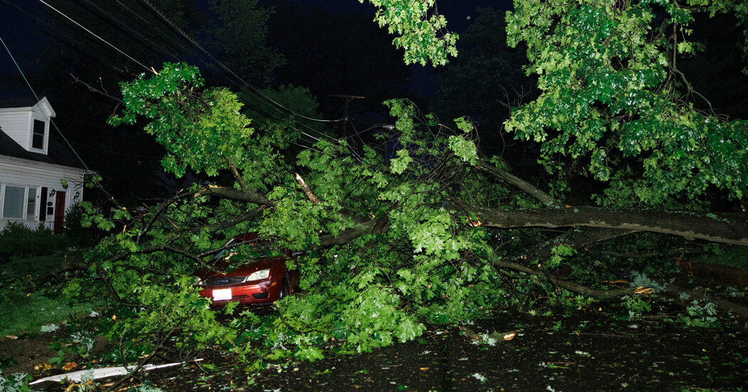 Storms Kill Child in Michigan and Damage Homes in Maryland