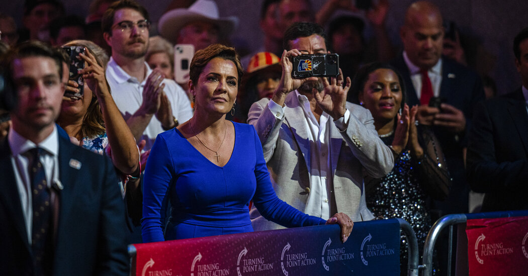 Kari Lake Delivered a Speech in Front of a Confederate Flag