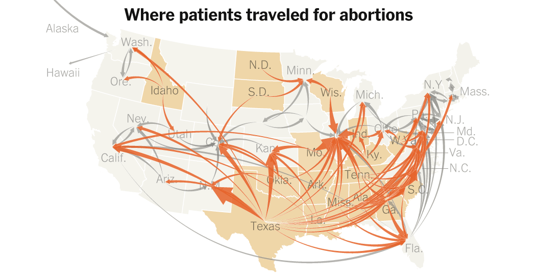 171,000 Traveled for Abortions Last Year. See Where They Went.