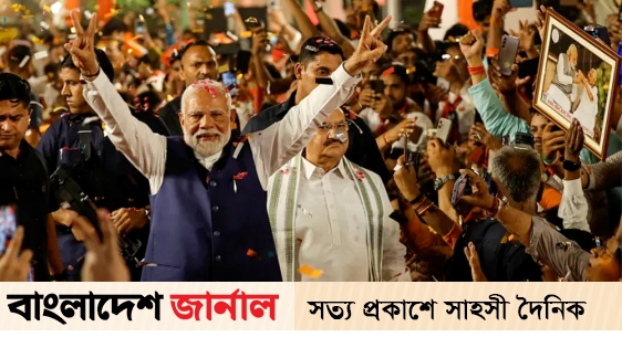 Modi's victory celebration at BJP headquarters