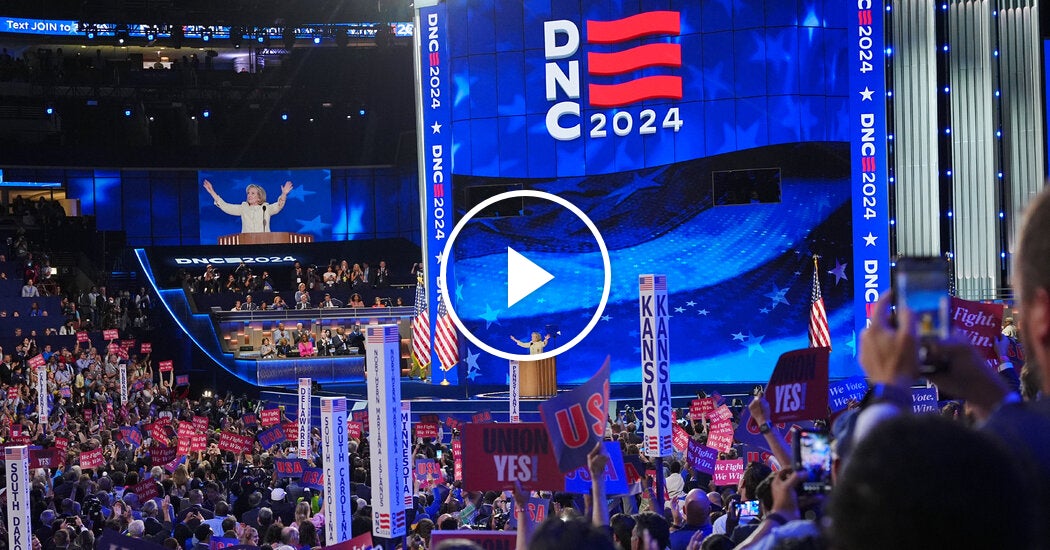 ‘Keep Going,’ Hillary Clinton Says at Democratic National Convention