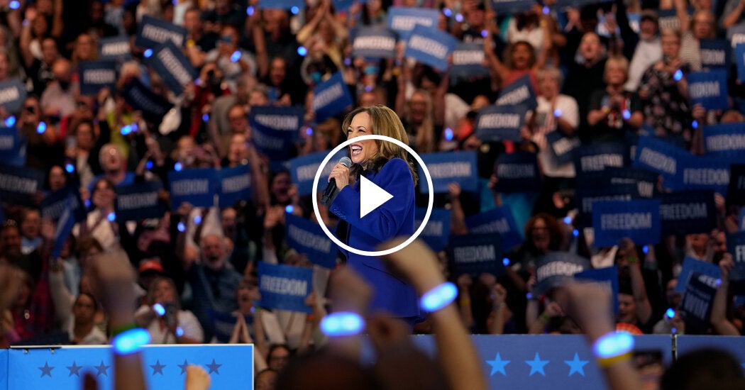 Harris Campaigns in Milwaukee During Day 2 of D.N.C.