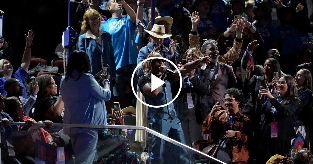 D.N.C. Holds Enthusiastic Roll Call to Nominate Harris