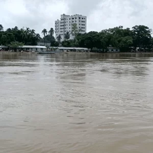 In Sylhet, only the water of the Kushiara river is above the boundary