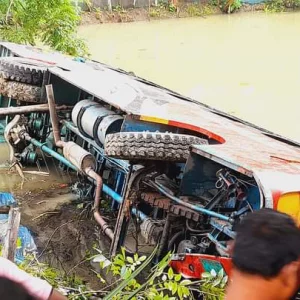 The body of the passenger was recovered 11 hours after the bus fell into the ditch