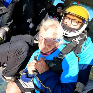 102-year-old women's record with skydive