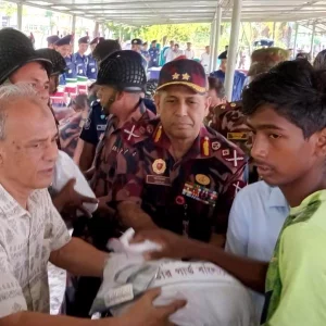 Distribution of relief by Home Adviser in flood affected areas