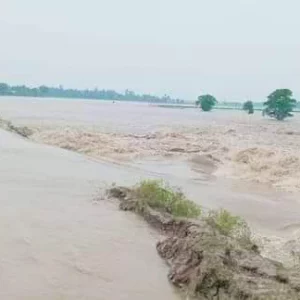 13 villages were flooded after the embankment broke in Paikgacha