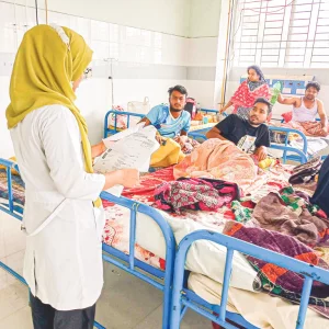 8 protesters are suffering from gunshot wounds in Nilphamari Sadar Hospital