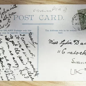 The postcard arrived after 121 years