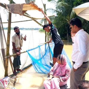 Destruction of nets by raiding canals in Brahmanpara, fined