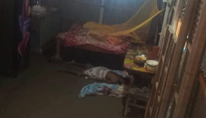 A young man's throat slit body was recovered from his house in Lalmonirhat