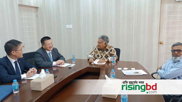 Chinese Ambassador meeting with Jute Advisor Sakhawat Hussain