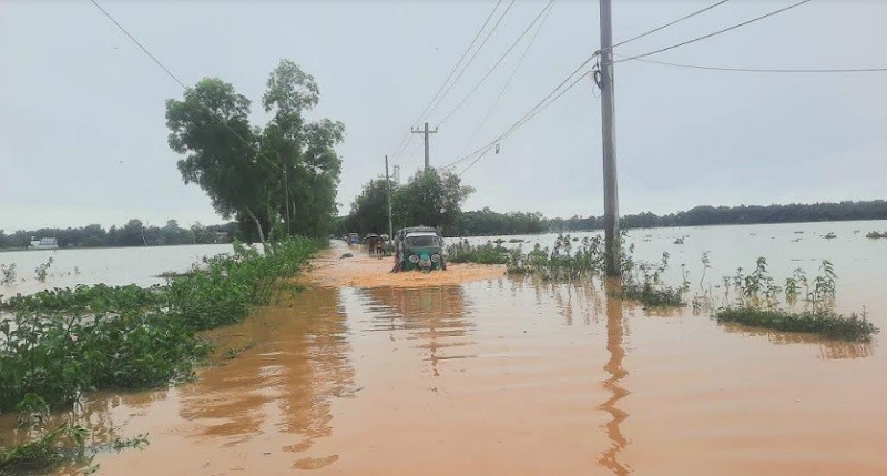 The public life of Moulvibazar has been disrupted by floods again