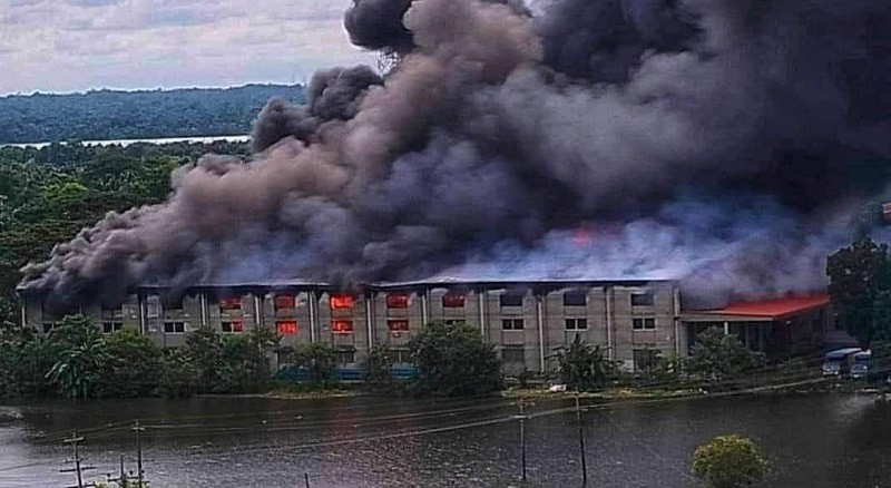 Pran-RFL company caught fire in Comilla amid floods