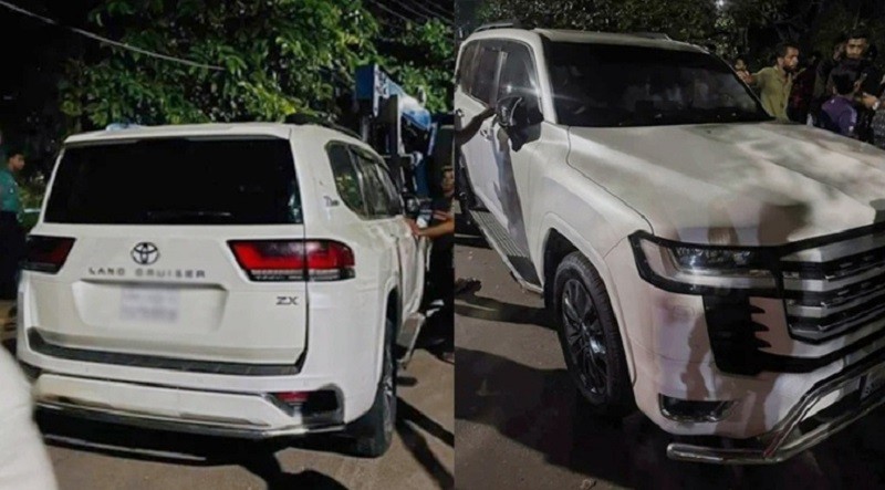 A luxury Land Cruiser left on the road, the identity of the owner was revealed