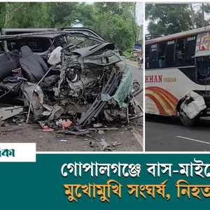 Bus-micro clash in Gopalganj