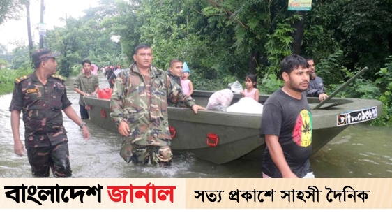 The army gave one day's salary in support of the flood victims