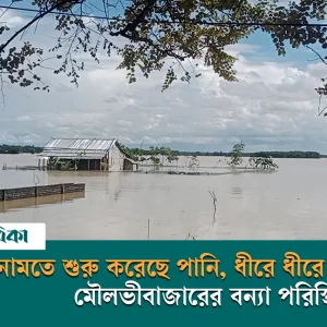 The water has started to recede, the flood situation in Moulvibazar is gradually improving