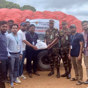 State University next to flood victims