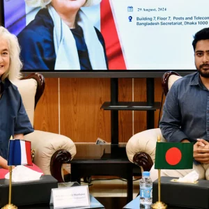 Courtesy meeting of the French Ambassador with Adviser Nahid Islam