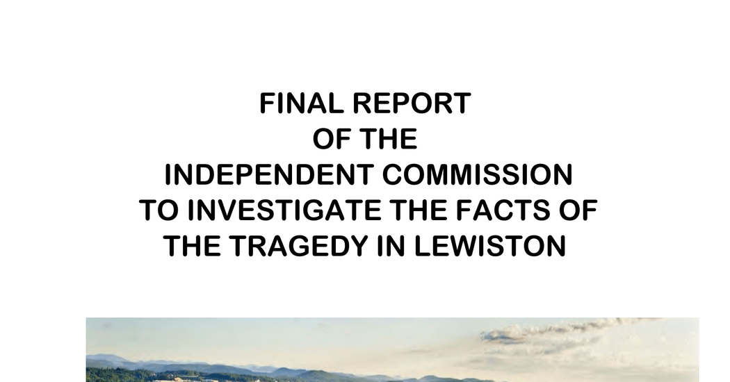 Read the Final Report on the Lewiston, Maine, Mass Shootings