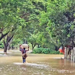 Khagrachari is flooded, waterlogged people