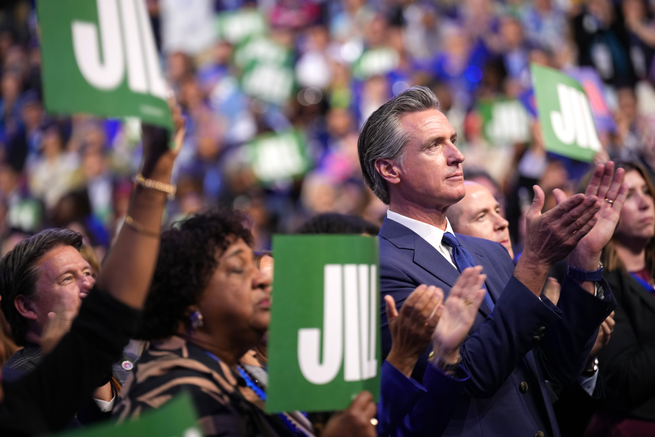 Exclusive: Gavin Newsom Says Kamala Harris’ Patriotism Expands Dem Appeal