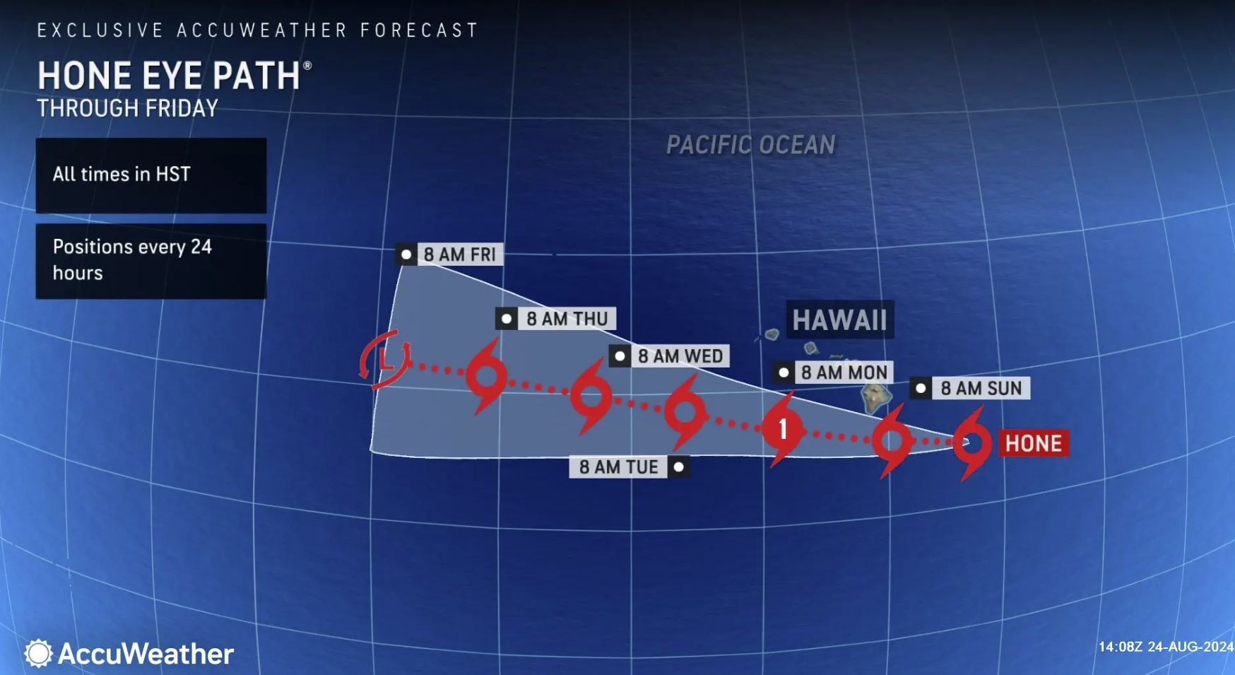 Hawaii Braces for Double Blow from Tropical Cyclones Hone and Gilma
