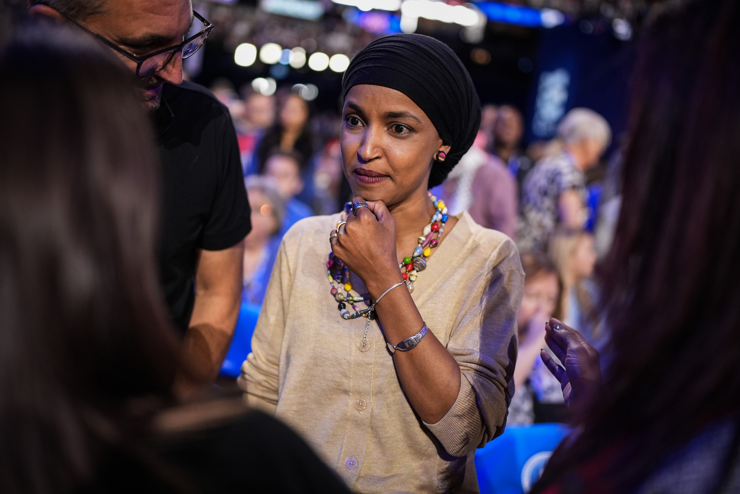 Trump Team Seizes on Ilhan Omar’s Reaction to Kamala Harris Cheer