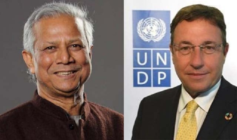 UNDP Administrator Achim Steiner greets Chief Adviser Dr Yunus – Bd24live
