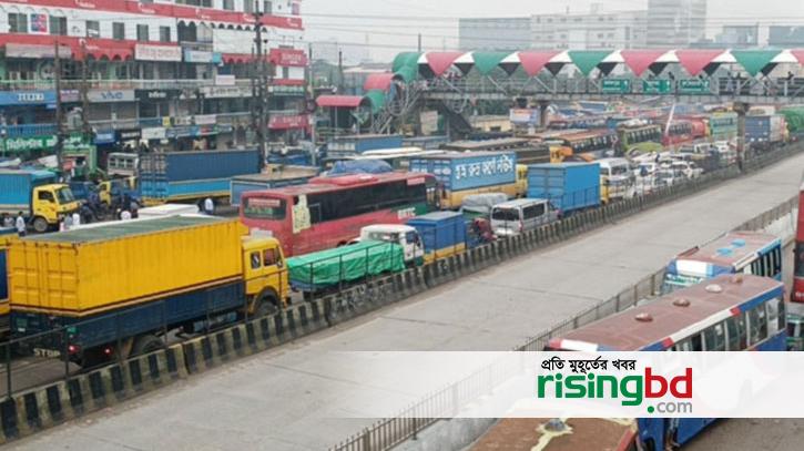 Long traffic jam on Dhaka-Chittagong highway All Bengal